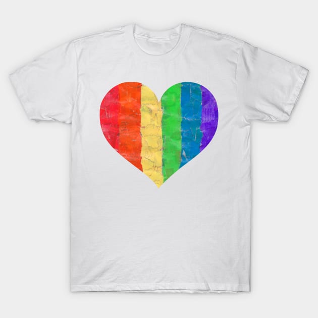 Pride mixed media heart T-Shirt by allysci